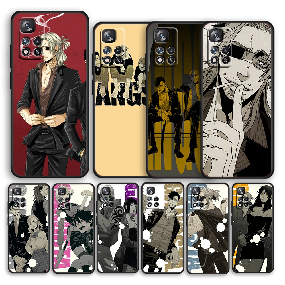

Gangsta Japanese Anime for Xiaomi Redmi Note 11 10S 10T 9T 9S 8T 7S 6 5A 4X Pro Max 5G 2021 Soft Black Phone Case Cover