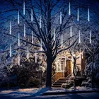 Рождественский светильник s для солнечного наружного водонепроницаемого светодиодного метеоритного дождя, светодиодный струнный светильник для праздника, дерева, сада, декоративной гирлянды