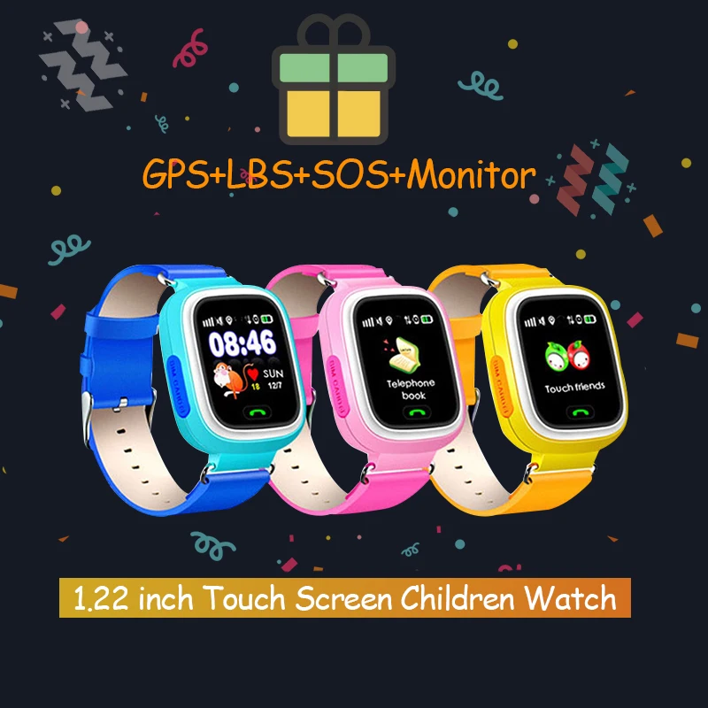 Q90 gps Wi-Fi сенсорный экран gps детские анти-потери наручные часы SOS определение местоположения устройства трекер умные часы английская/Русская версия