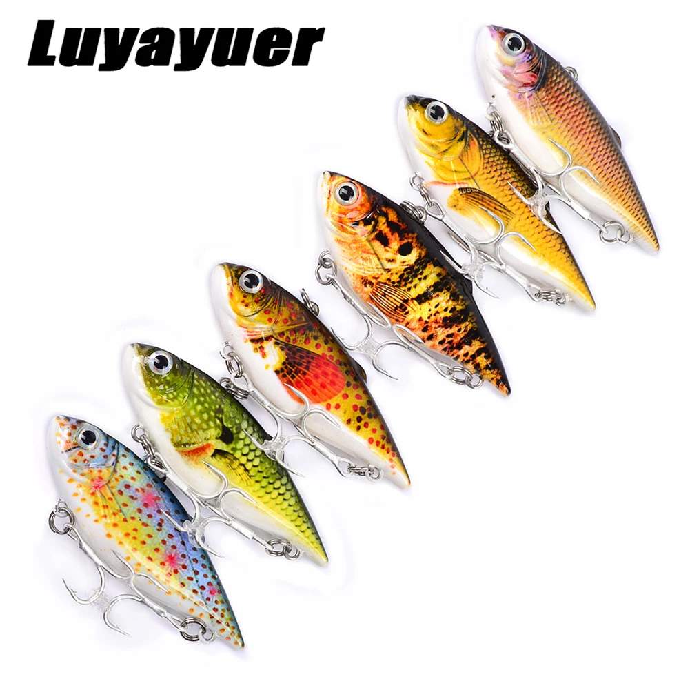 

12PCS Plastic VIB Fishing Lure 6.2cm 8.5G Hard Wobbler Artificial Bait Hard Bait Lead Inside Vibration Wobbler Fishing Tackle