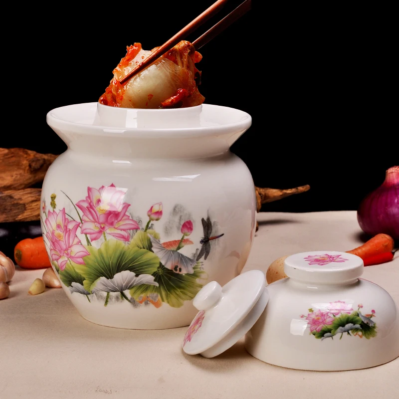 Цзиндэчжэнь Керамика солений банку герметичный бак для хранения в Корейском