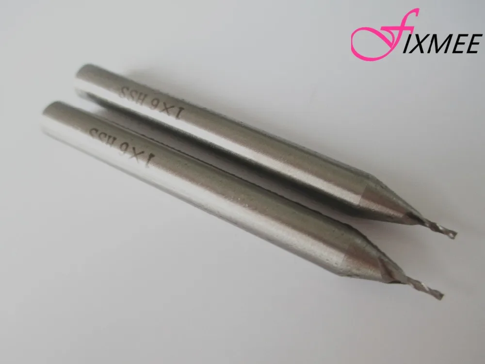 Fixmee New 2pc HSS CNC Straight Shank 2 Flutes 1mm End Mill Milling Cutter for Wood Thin Metal Aluminum Drill Bits 6mm | Инструменты