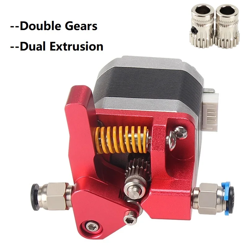 

RAMPS CR-10S Dual Gear Extruder Double Pulleys Direct with Motor Aluminum Extruder for Ender 3/5 CR10S PRO 3D Printer Parts