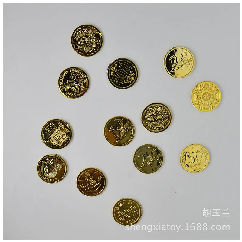 

Party decoration simulation electroplating pirate gold coin Halloween tricky lucky coin game props christmas