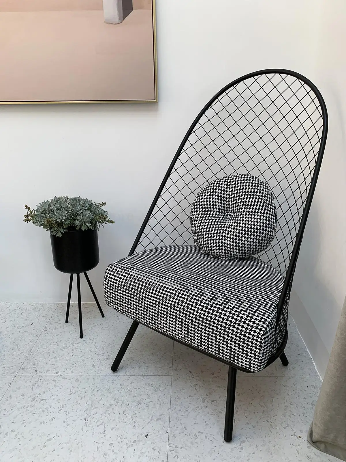 Роскошный светлый сетчатый красный скандинавский ленивый диван Tieyi Ins кресло для