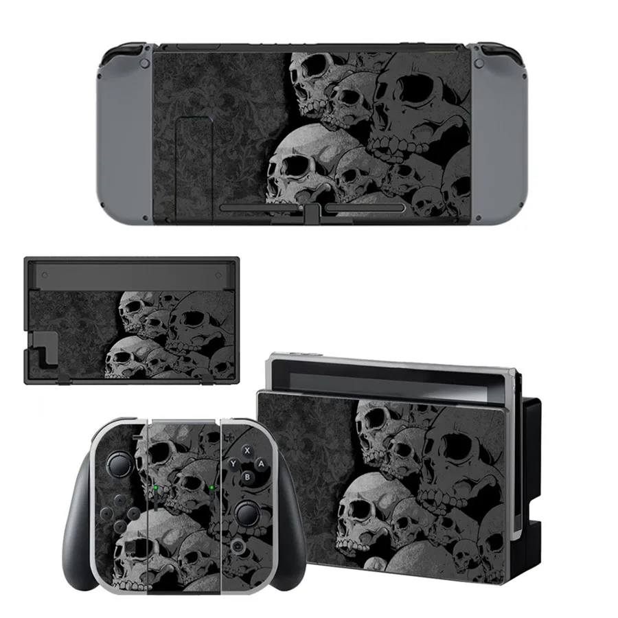 Стильная виниловая наклейка в виде черепа для консоли Nintendo Switch NS NX и игровых