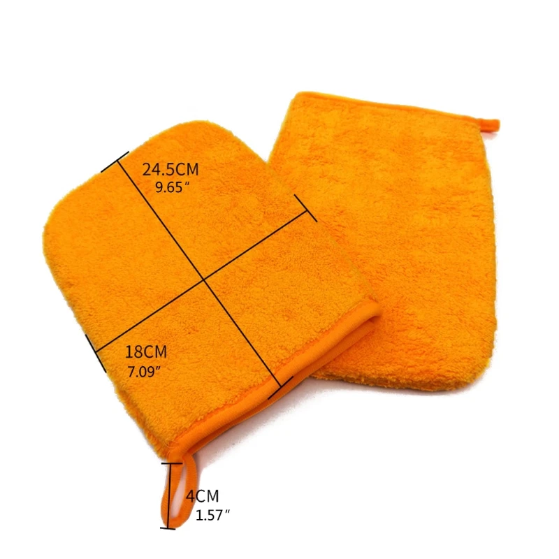 

Waterproof Hangable Car Wash Car Cleaning Mitt Wax Detailing Brush Auto Care Double-sided Coral Fleece Glove T3EF
