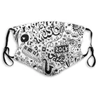 Маска-полумаска унисекс, Пылезащитная, ветрозащитная, лыжная, с абстрактным рисунком, рок, джаз, блюз, музыкальный тематический