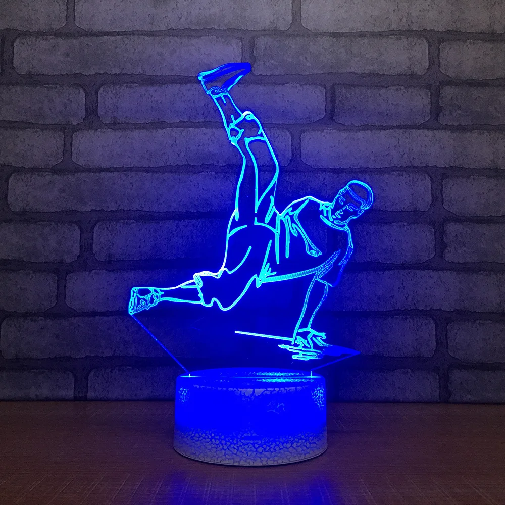 Светодиодный 3d светильник для хип хоп танцев 7 цветов сенсорный сенсор USB подарки