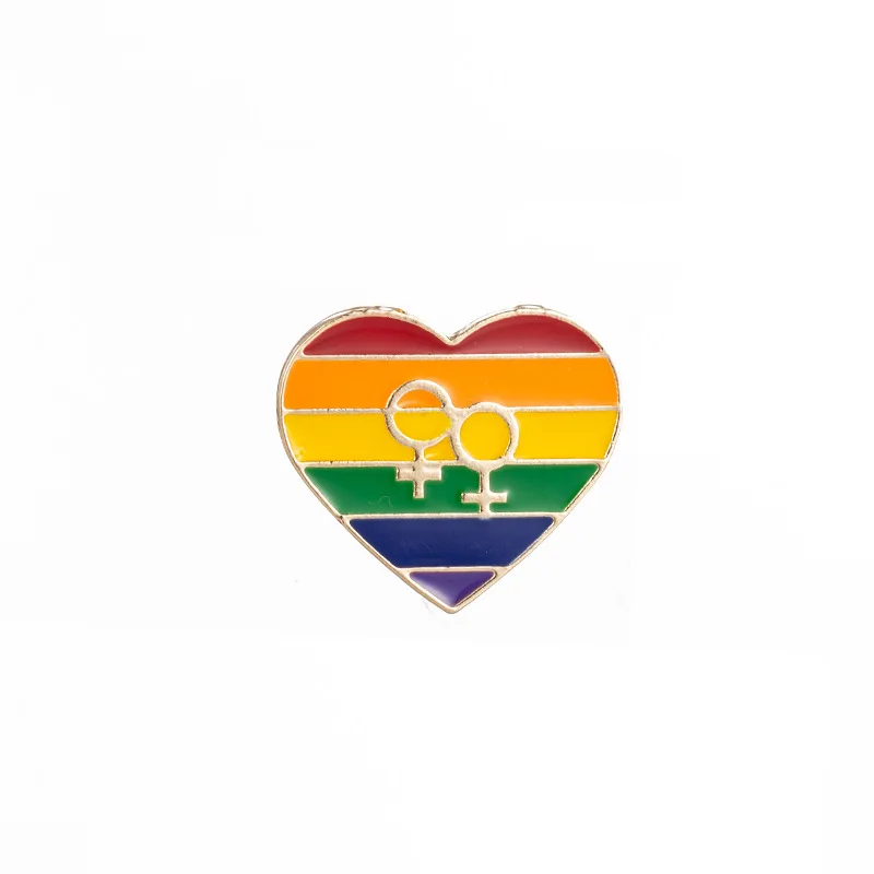 Радужный Флаг ЛГБТ Радуга значок с сердцем геи лесбиянки символ Pin Love Is корсаж