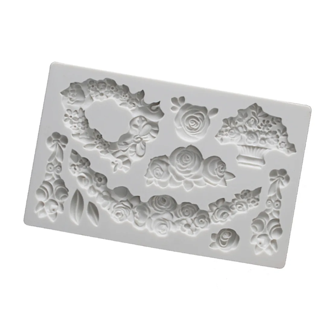 Форма для кексов из полимерной глины с узором розы силиконовая форма смолы 3d