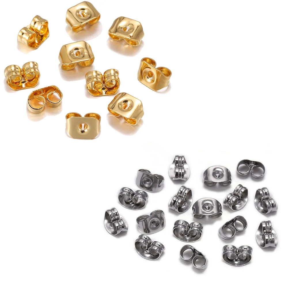 

Серьги-гвоздики из нержавеющей стали под золото, 4-8 мм