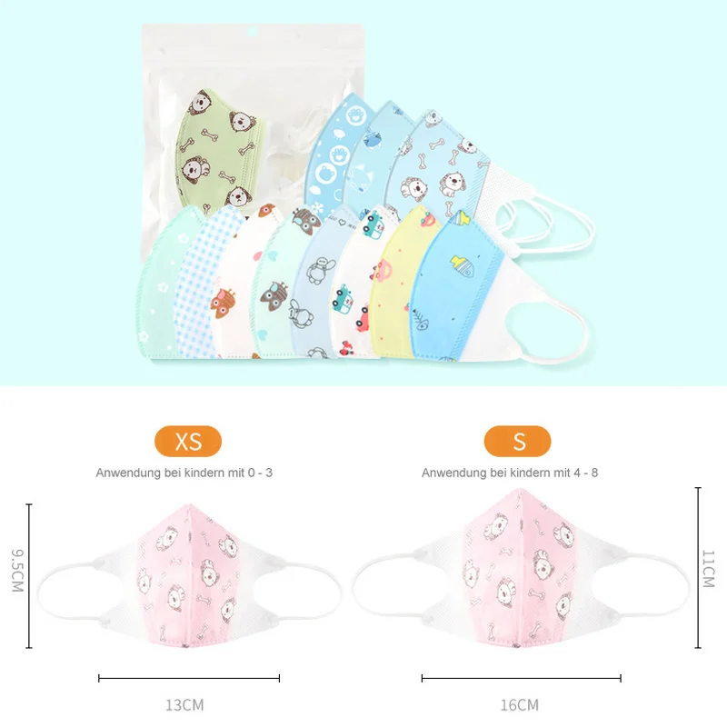 10 шт. Пылезащитная маска для лица с мультяшным принтом|Маска велоспорта| |