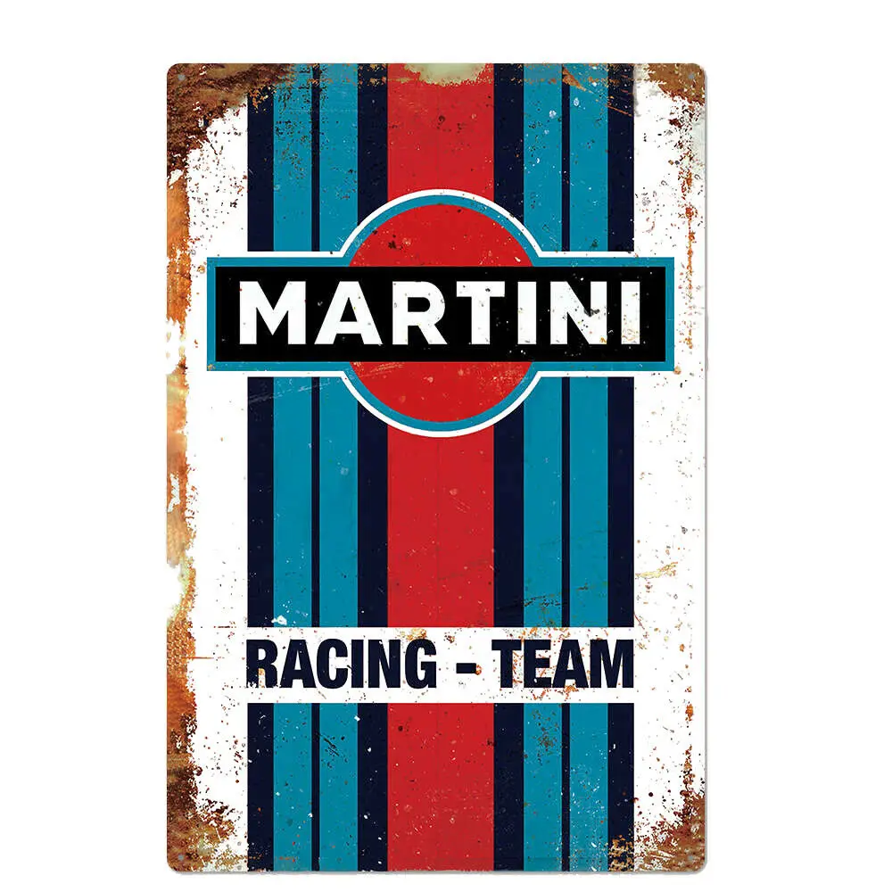Металлический жестяной знак martini racing Pub Home Vintage Retro плакат для кафе металлическая