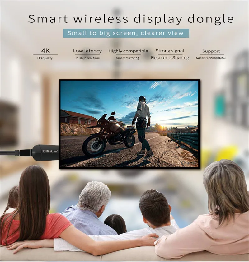 Беспроводной Wi Fi адаптер приемник 4K Mirascreen 2 4G 5G HDMI видео Miracast Airplay для iPhone iPad iOS