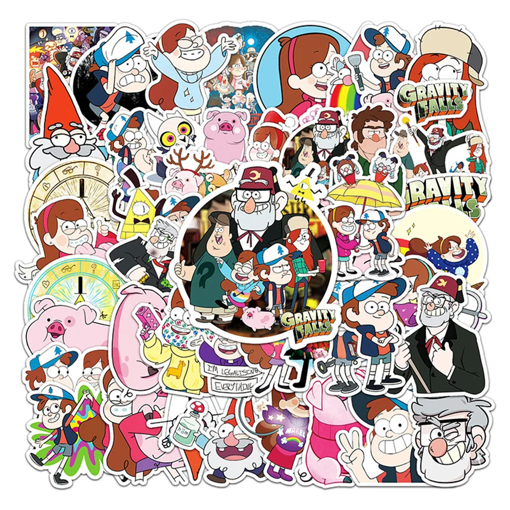 

10/30/50PCS Weird Town Creative Graffiti Sticker Luggage Scooter Tablet Computer Car Cartoon Decoration Sticker Wholesale