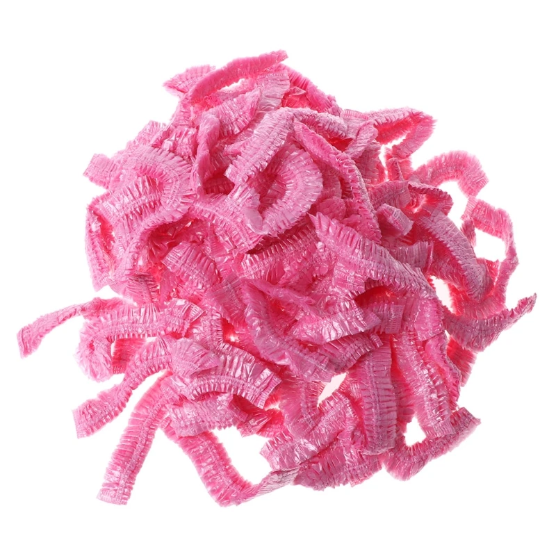 

100 Pcs Clear Disposable Hair Salon Shower Elastic Waterproof Bathing A0NC