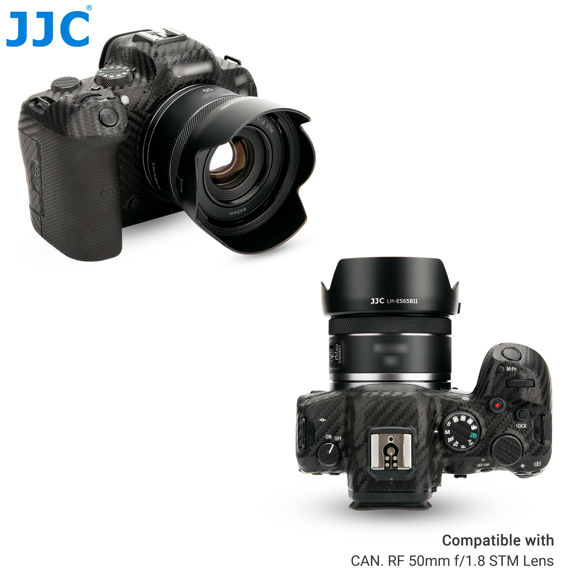 Двусторонняя Цветочная бленда JJC для объектива Canon RF 50 мм F1.8 STM EOS R6 Ra R RP R5 C70 сменная