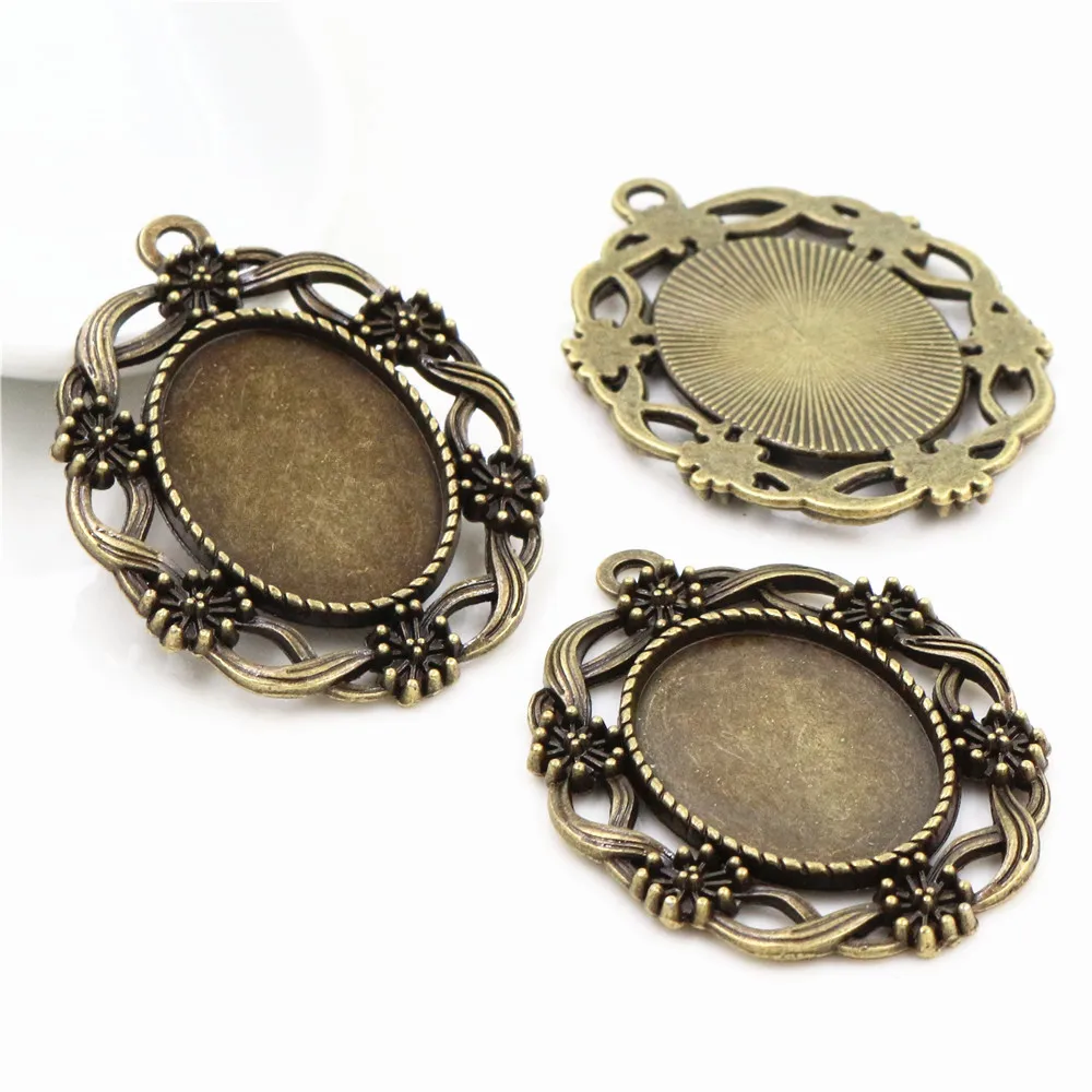 5 шт. 18x25 мм Внутренний размер античный посеребренный и бронзовый Модный