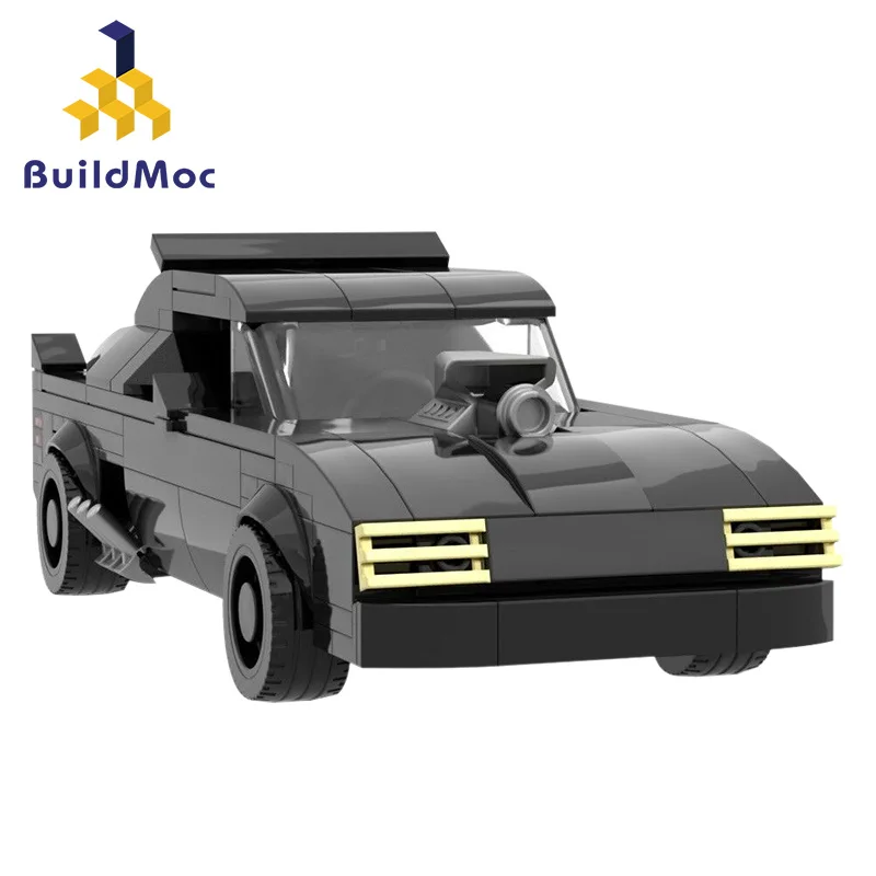 

MIni Max Black Interceptor high-techalalalalal Muscle Car Supercar Model Building Blocks Motor Toys Kid Gift