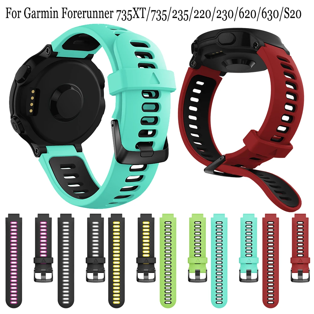 Наружный браслет для смарт-часов Garmin Forerunner 735XT 735 220 230 235 620 630 S20 S6 S5 мягкий