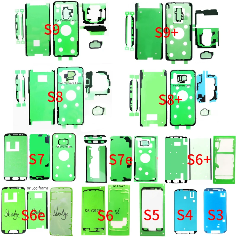 Для Samsung S9 plus/S9/S8 plus/S8/S7edeg/S7 передняя рамка ЖК-экран водонепроницаемая клейкая