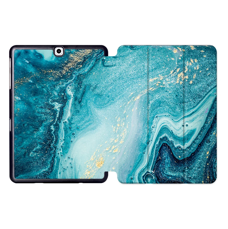SS09 MTT мрамор из искусственной кожи чехол для samsung Galaxy Tab S2 9,7 ''SM-T810 T815 T813 T819 Флип Стенд Смарт чехол для планшета Авто Режим сна/пробуждения - Цвет: SS09