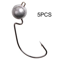 offset jig head fishing hook 3 5g 5g 7g 10g bullet head hook weedless offset worm hook for carp fishing