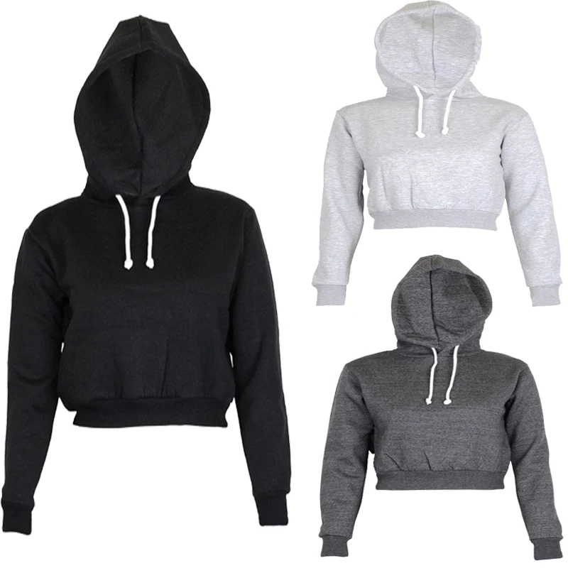 

Slim Cropped Hoodies Hip Hop Slim Cropped Casual Clothes For Girls