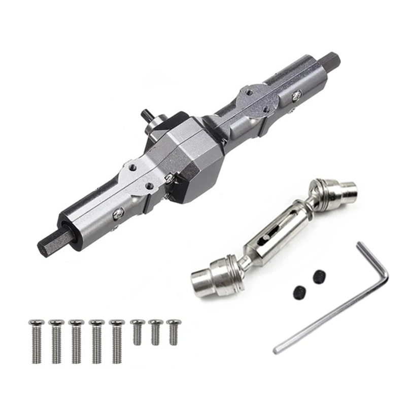 

for WPL D12 1/12 RC Car Upgrade Parts Metal Rear Bridge Axle Gear Box with Drive Shaft Replacement Accessories