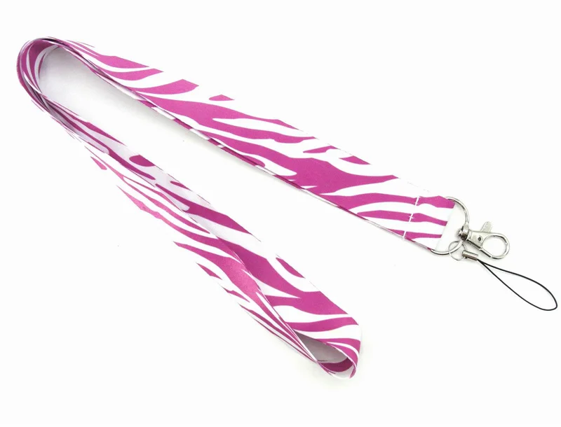 Двухсторонний шнурок с принтом зебры для ключей Брелоки идентификационная бирка