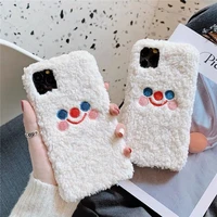 plush cartoon smiley face phone case for xiaomi redmi note 8 7 8t 7a 8a 5 plus 4 6 pro 4x 5a prime y2 mi poco f1 soft back cover