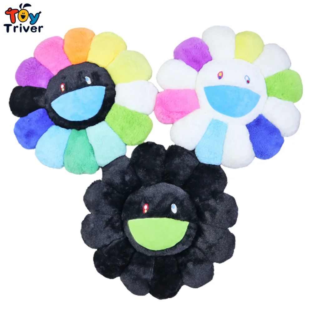 Плюшевая игрушка в виде подсолнуха Smile Sun Flower мягкая кукла кошка Подушка для