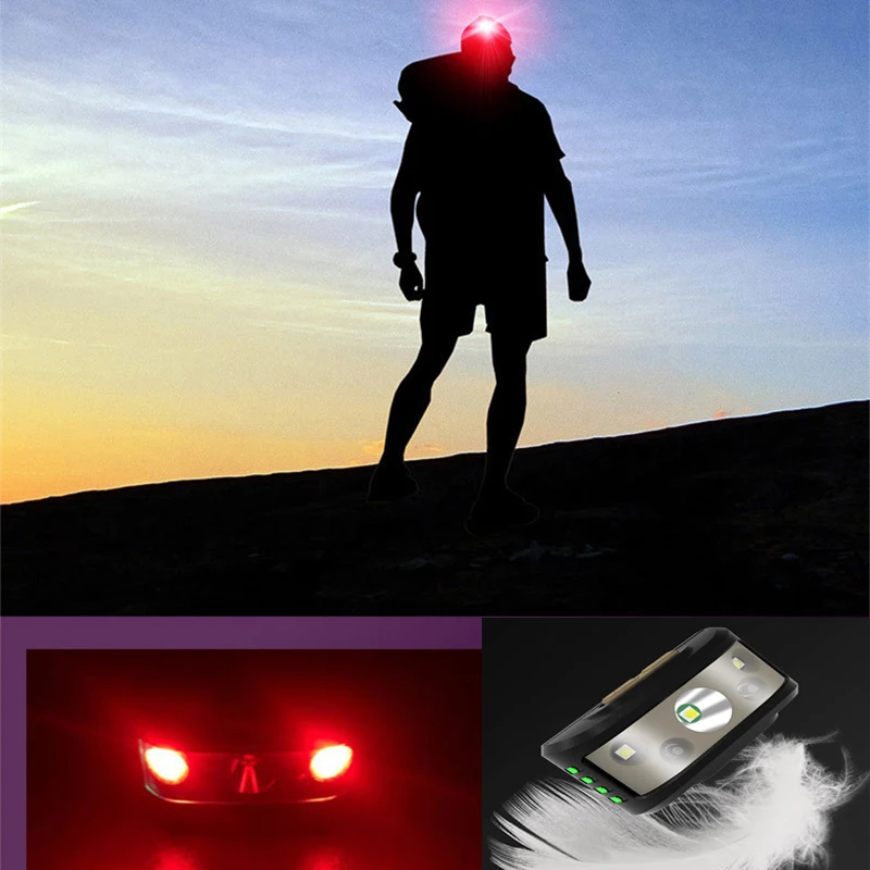 

Most powerful IR Sensor Fishing Headlight USB Rechargeable Induction LED Headlamp Camping Head Light Lamp swimming Lantern Torch