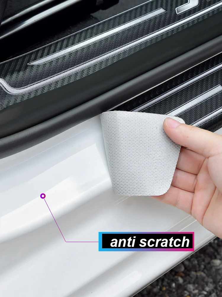 

Lsrtw2017 Fiber Leather Car Sill Sticker Threshold Mat Cover for For Chevrolet Cruze 2009-2020 Protector Accessories Auto