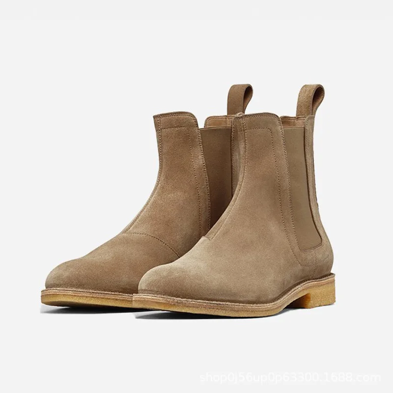 Ручная работа Мужские короткие ботинки Челси Кожаные в Европе Летние Martin высокие