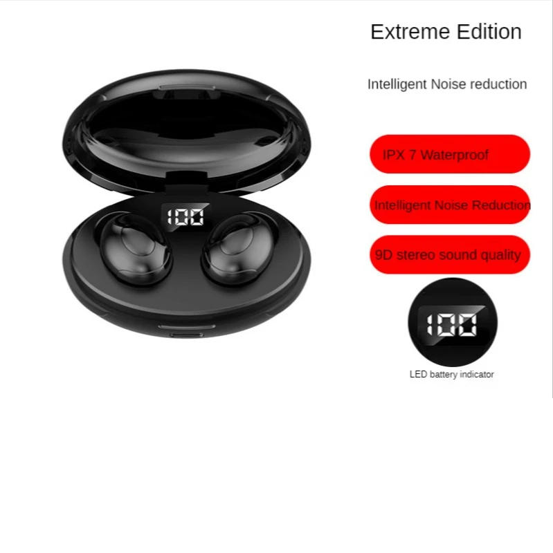 

TWS Wireless Headphones 5.0 Bluetooth Charging Box LED Display Waterproof Sports Earbuds Extra Bass 9D Stereo Headset With Mic