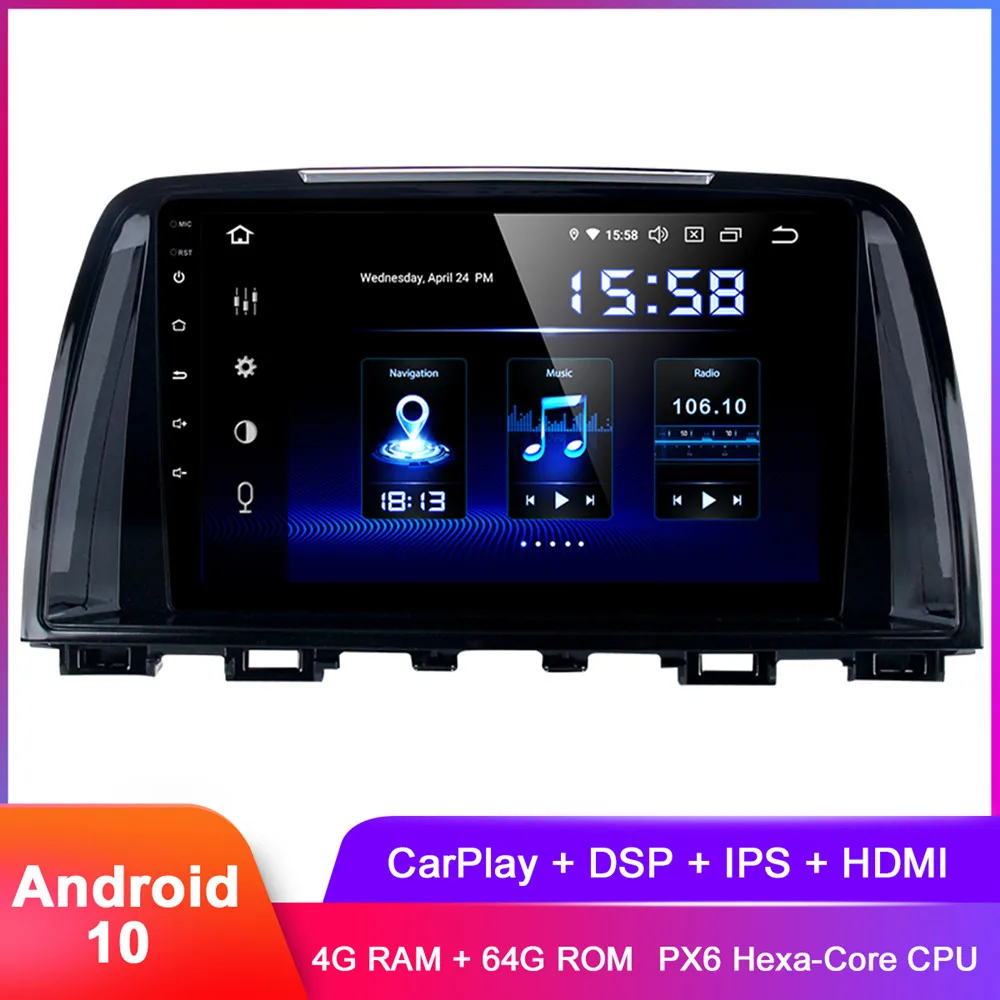 Dasaita 9 &quotIPS Android 10 автомобильный стерео для Mazda6 Atenza 2013 2014 2015 Carplay радио WiFi GPS BT 5 0 DSP
