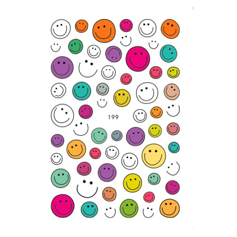 

10PCS cartoon princess cat and dog love bow nail stickers sticker smiley balloon rainbow lips diamond rainbow art decal set