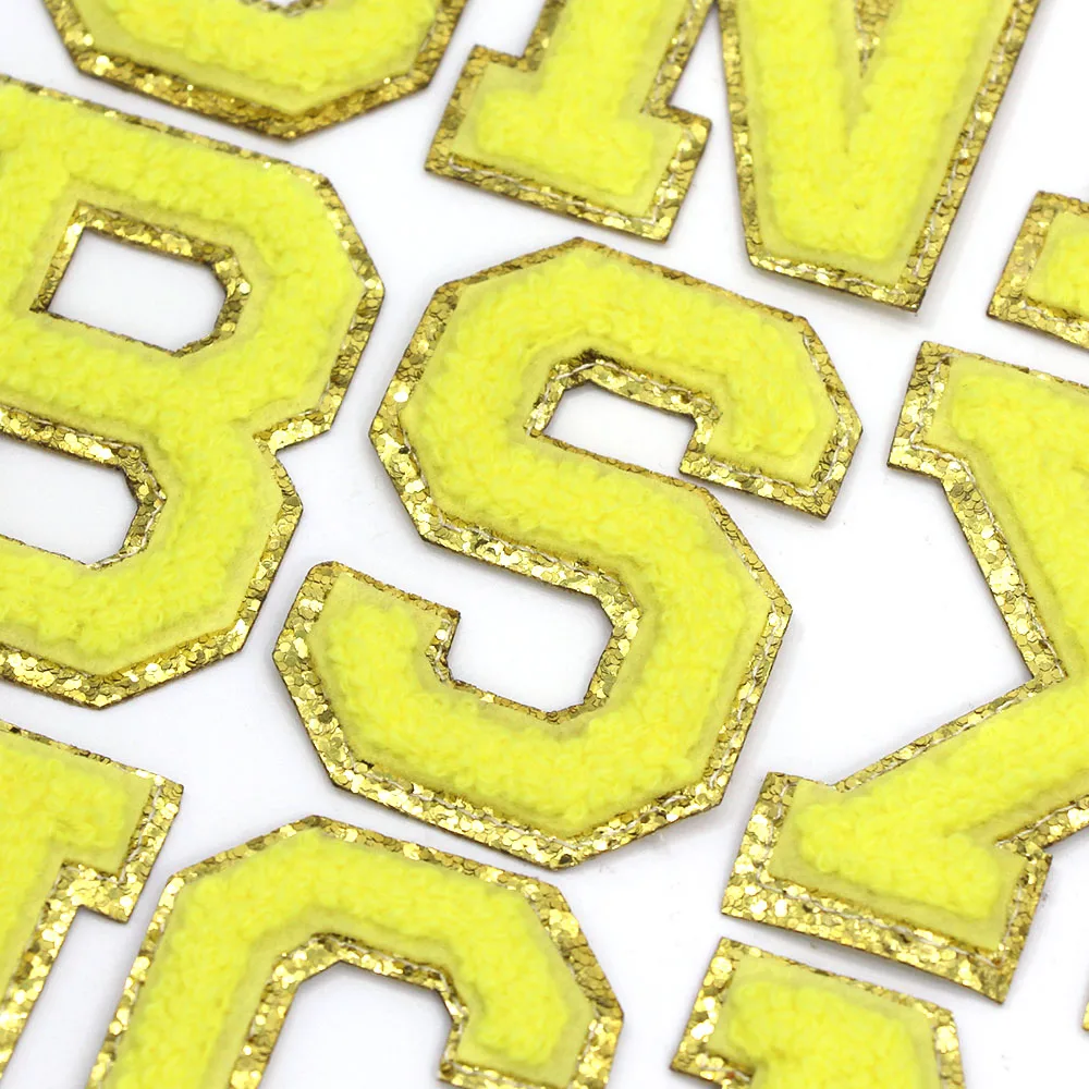 Желтые разноцветные полотенца 65 мм 1 шт. нашивки с надписью на английском языке