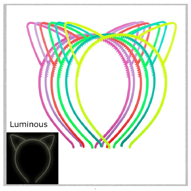 Повязка на голову для девочек с кошачьими ушками корона тиара пластиковая