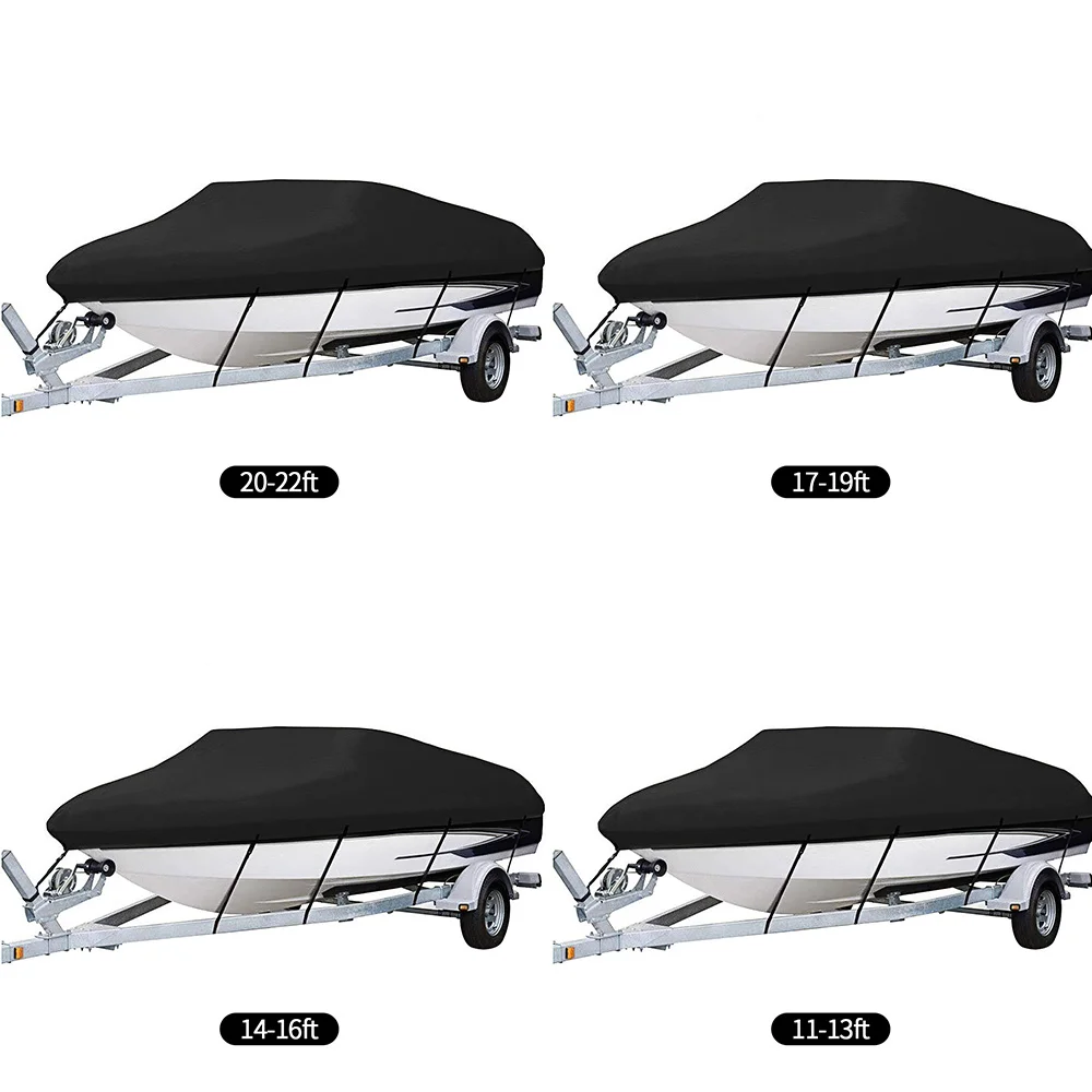 

Outdoor Boat Cover Anti-UV Waterproof Heavy Duty 210D Marine Trailerable Oxford Boat Accessories Yacht Cover Boat Supplies