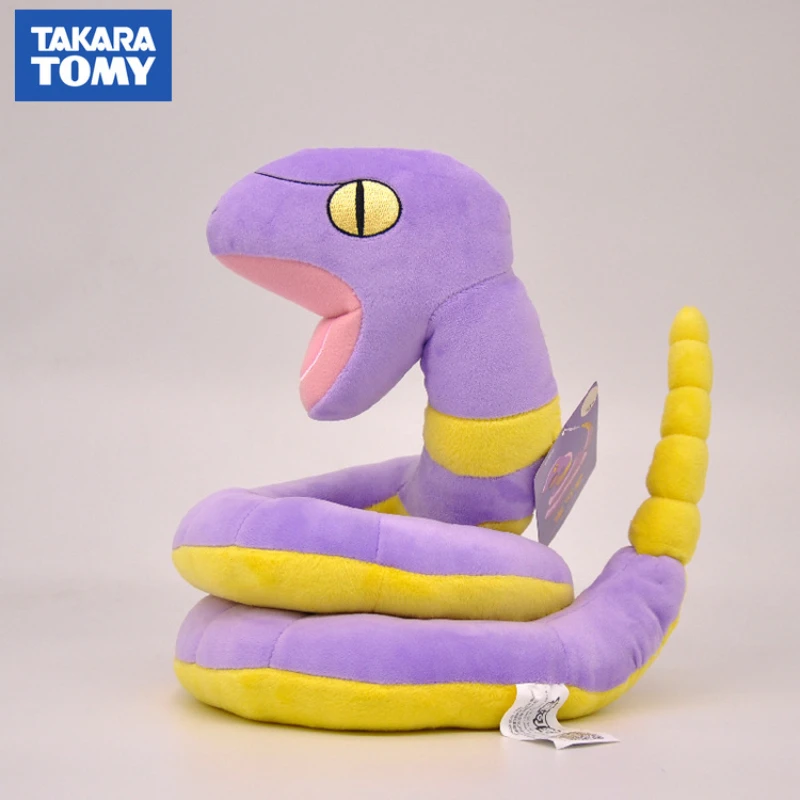 

Аниме Tomy Pokemon Pikachu Ekans, Пурпурное животное, змея, мягкая кукла, плюшевая игрушка, кукла, подушка, коллекция, украшение, подарок на Рождество для...