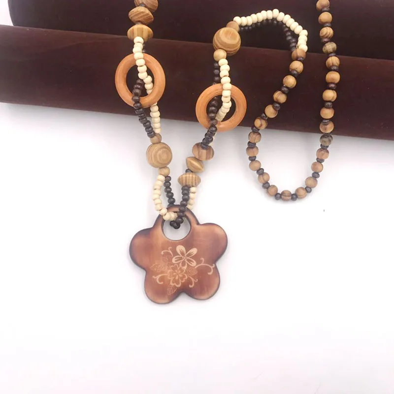 Женское Ожерелье с кулоном из бисера винтажное богемное ожерелье национальным