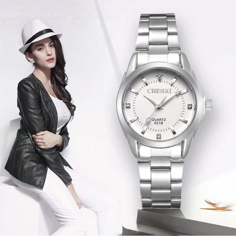 

2020 CHENXI Lady Rhinestone Fashion Watch Women Quartz Watch Women's Wrist watches Female Dress Clock xfcs relogio feminino