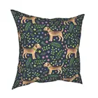 Весенняя наволочка с цветочным принтом бортерьеры, декоративная наволочка для подушки, креативные наволочки для любителей собак