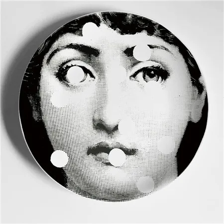 5 Fornasetti черно-белая иллюстрационная тарелка, настенная тарелка, домашний декор для отеля, человеческое лицо, керамическая посуда для декора стен - Цвет: 5