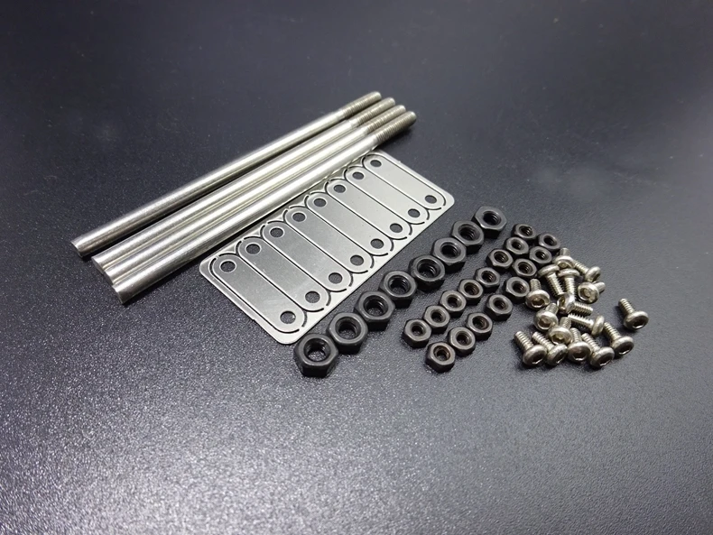 1 пара металлическое нескользящее зерно заднее двухосное крыло для 1/14 Tamyia Rc