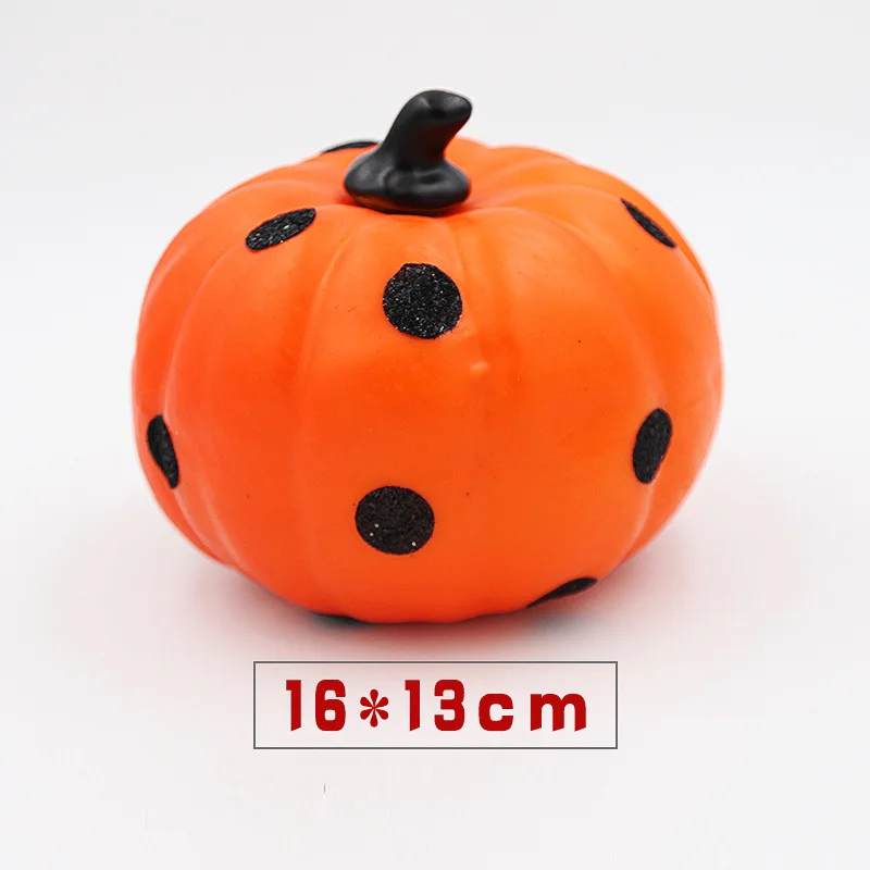 pumpkin6 Белая Тыква украшения Хэллоуин Тыква пластиковая Пена Искусственные овощи 6 дюймов черный оранжевый DEC567 - Цвет: pumpkin6