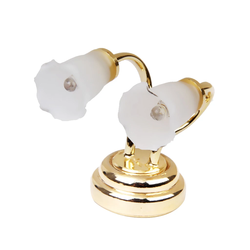 1:12 Батарея Рабочая цветочный светодиодный настенный светильник куклы